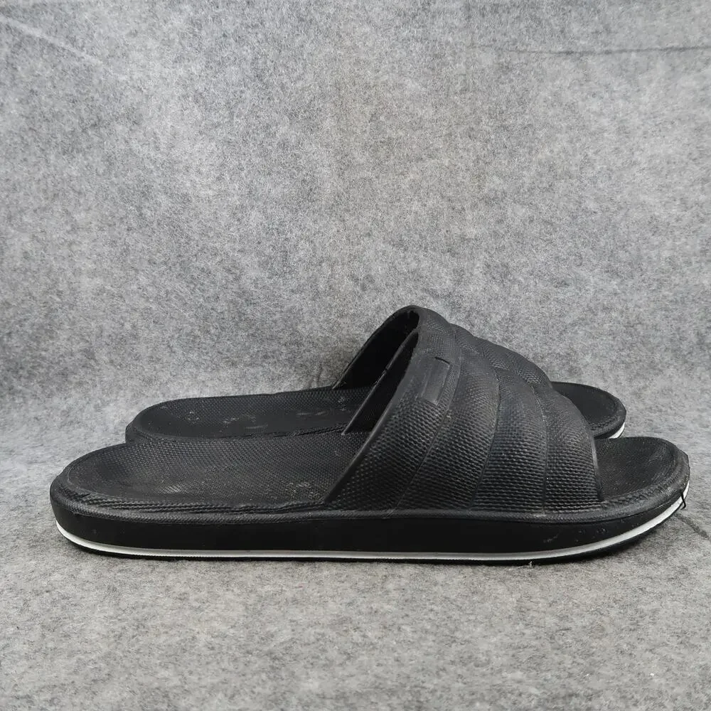 Casual Shoes Mens 11 Slides Sandals Slip On Comfort Black Flat Open Toe